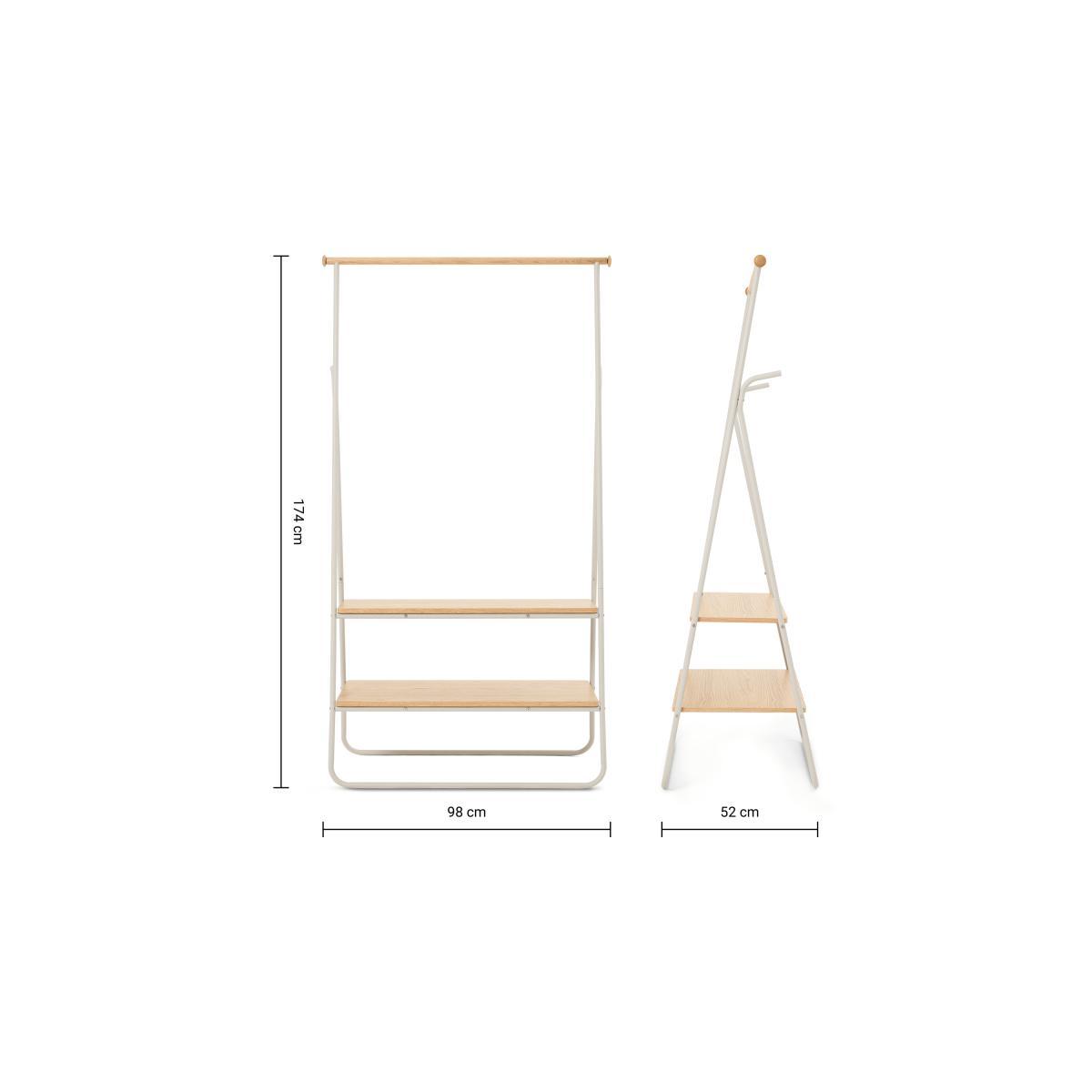 Lucia Garment & Storage Rack, Warm Grey – image 9
