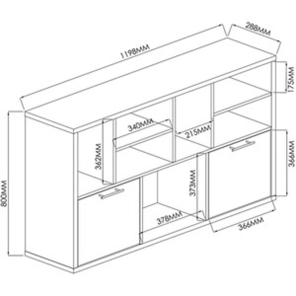 Apollo Low Shelf Unit - Oak – image 6