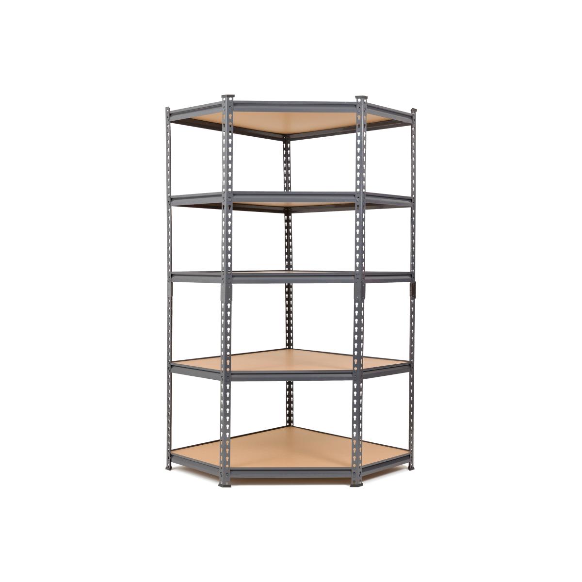 Super Value Grey Steel Corner Shelving Unit 1500mm H - Grey – image 1