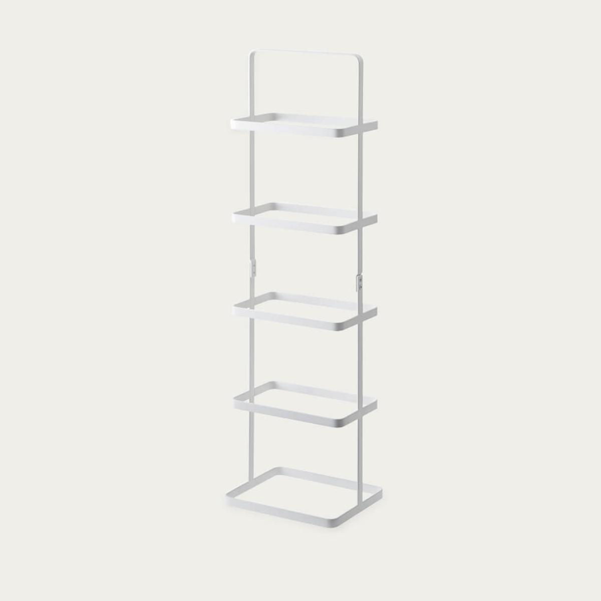 White Tower 5-Tier Slim Portable Tall Shoe Rack