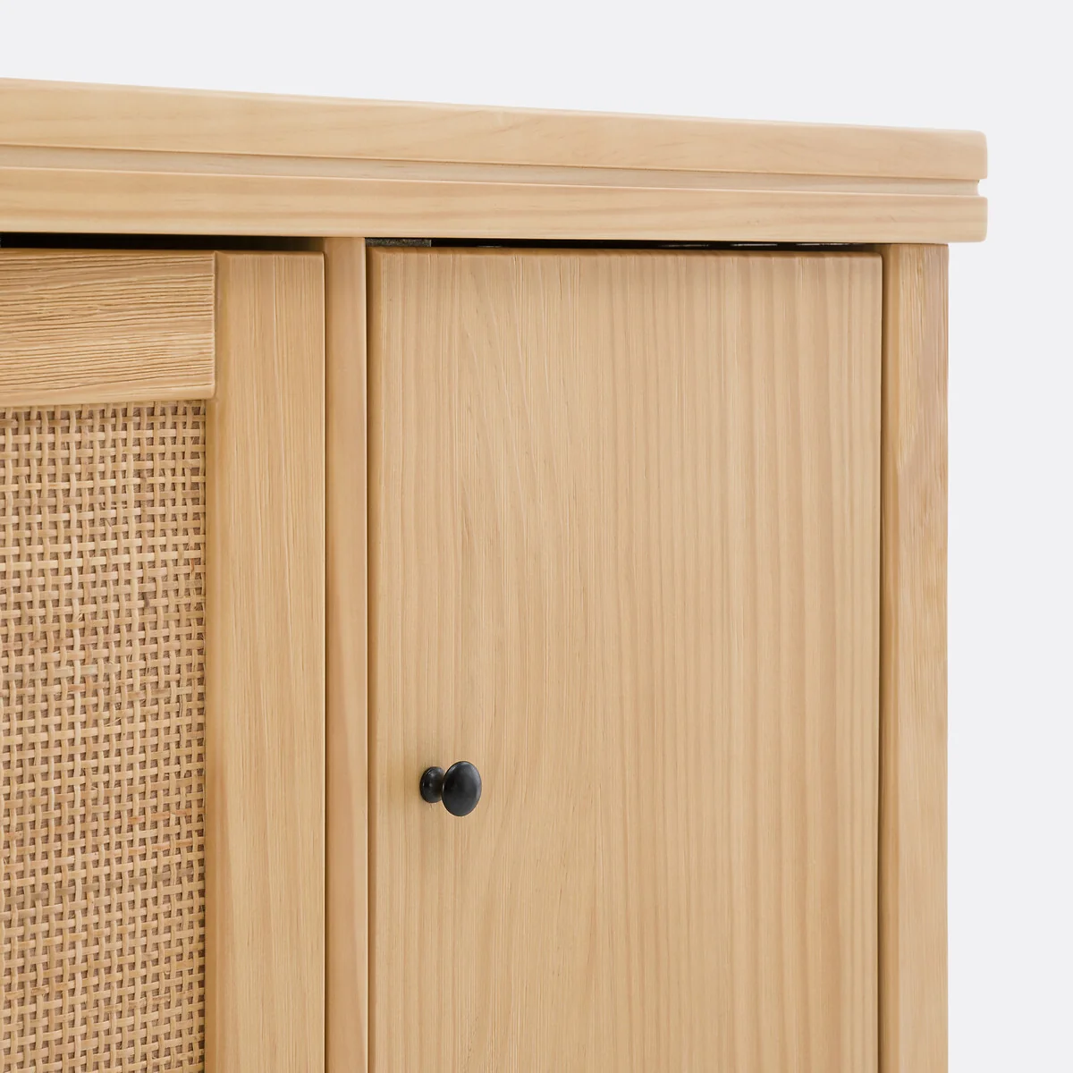 Gabin Solid Pine/Rattan Caning Shoe Cabinet – image 7