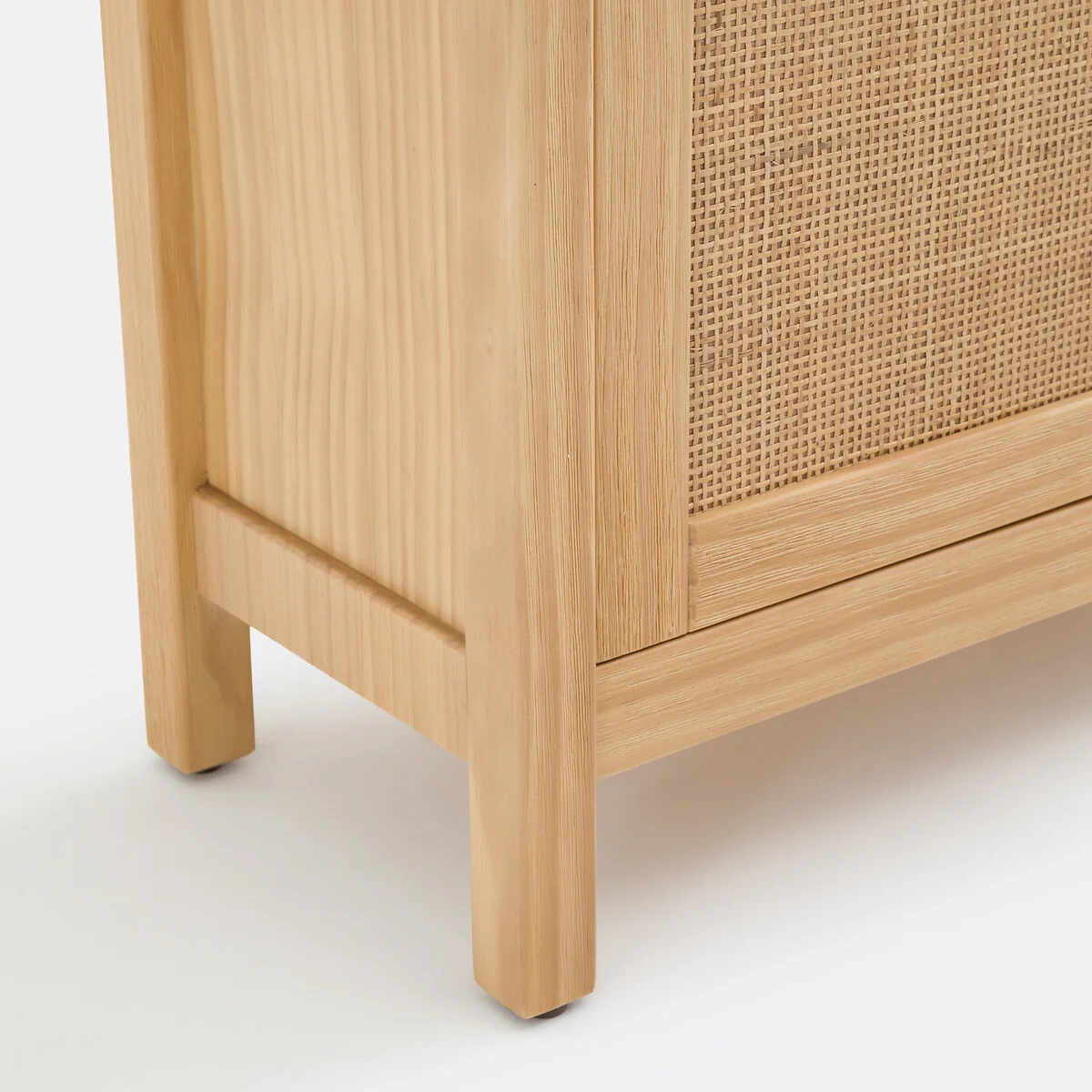 Gabin Solid Pine/Rattan Caning Shoe Cabinet – image 8