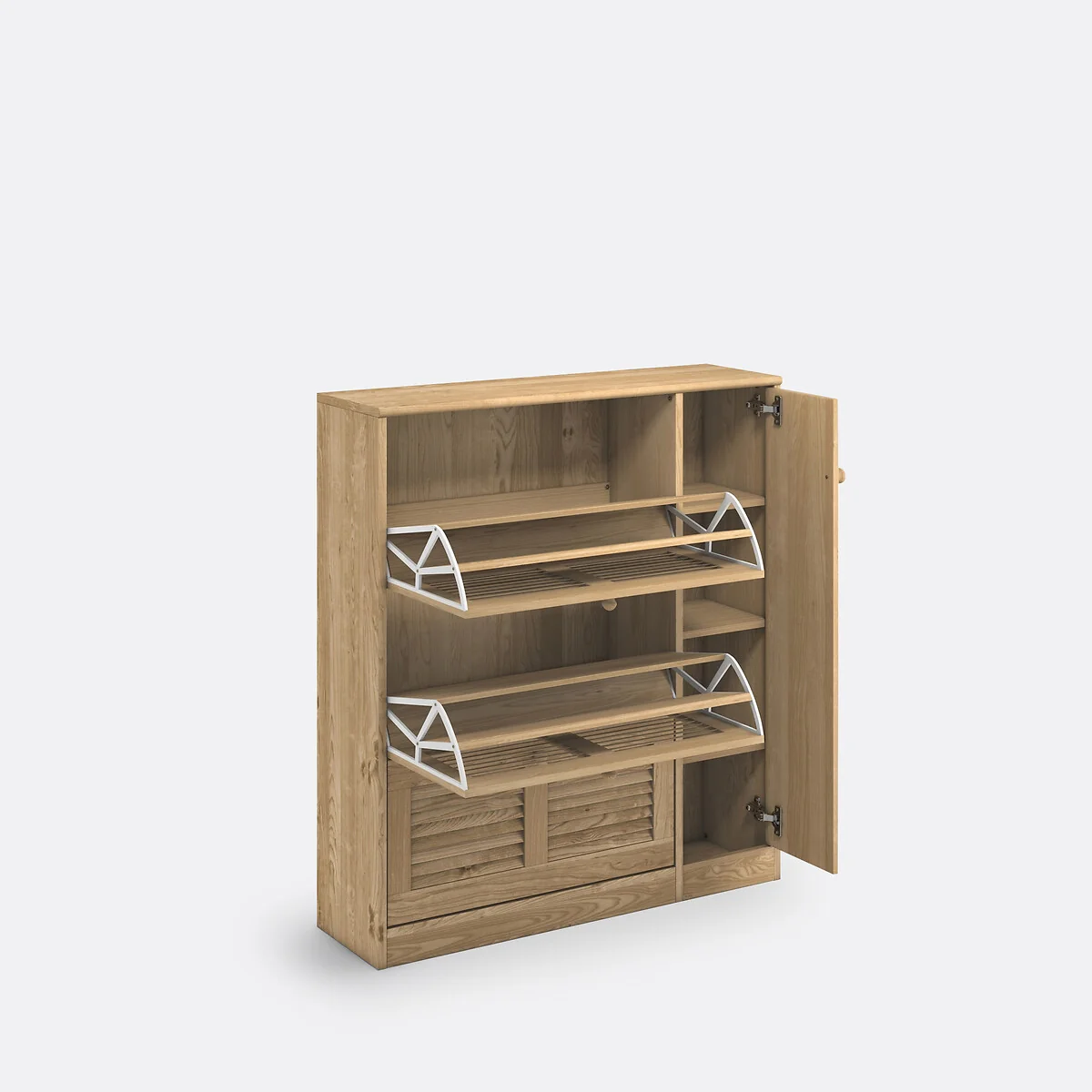 Mayor Shoe Cabinet, 1 Door & 3 Flaps – image 3