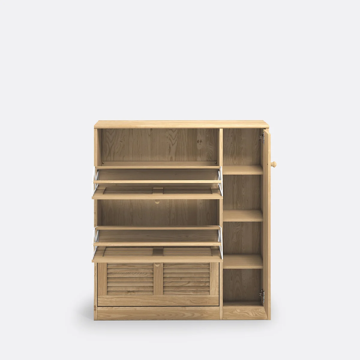 Mayor Shoe Cabinet, 1 Door & 3 Flaps – image 4