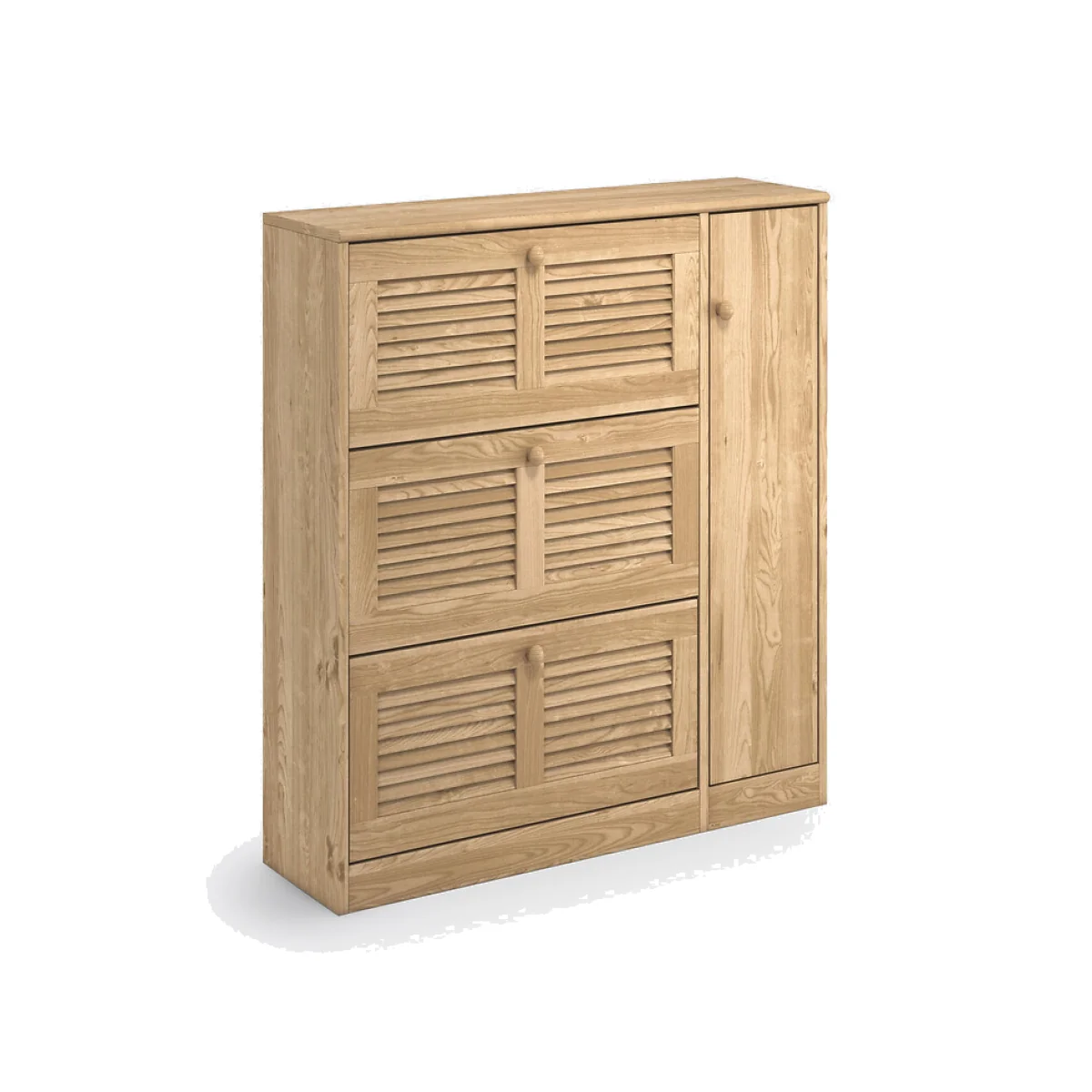 Mayor Shoe Cabinet, 1 Door & 3 Flaps – image 1