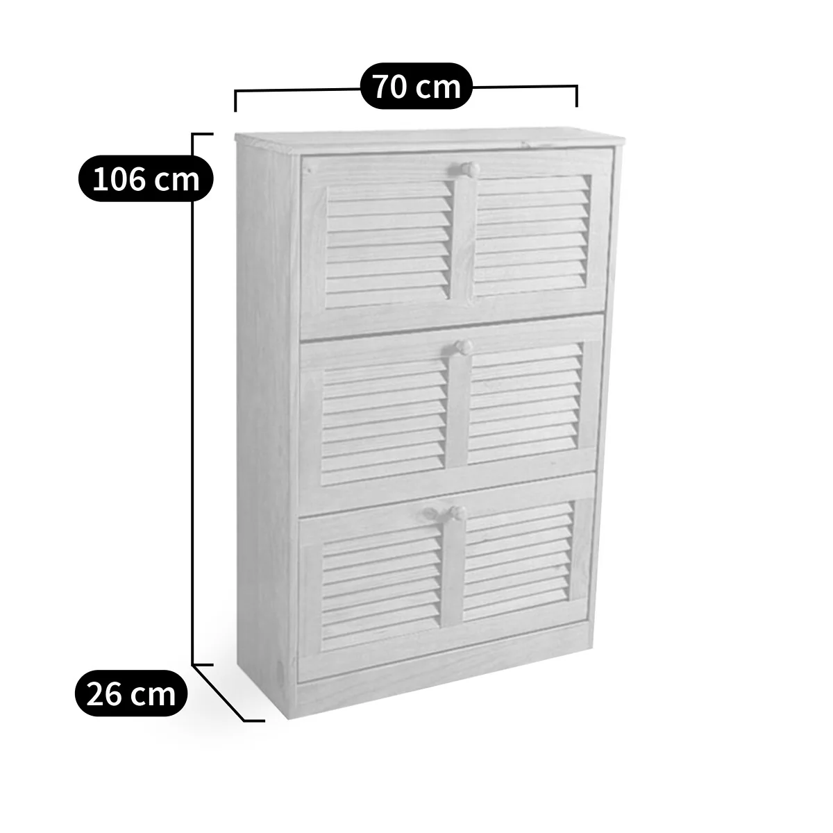 Mayor 3-Tier Shoe Cabinet – image 5