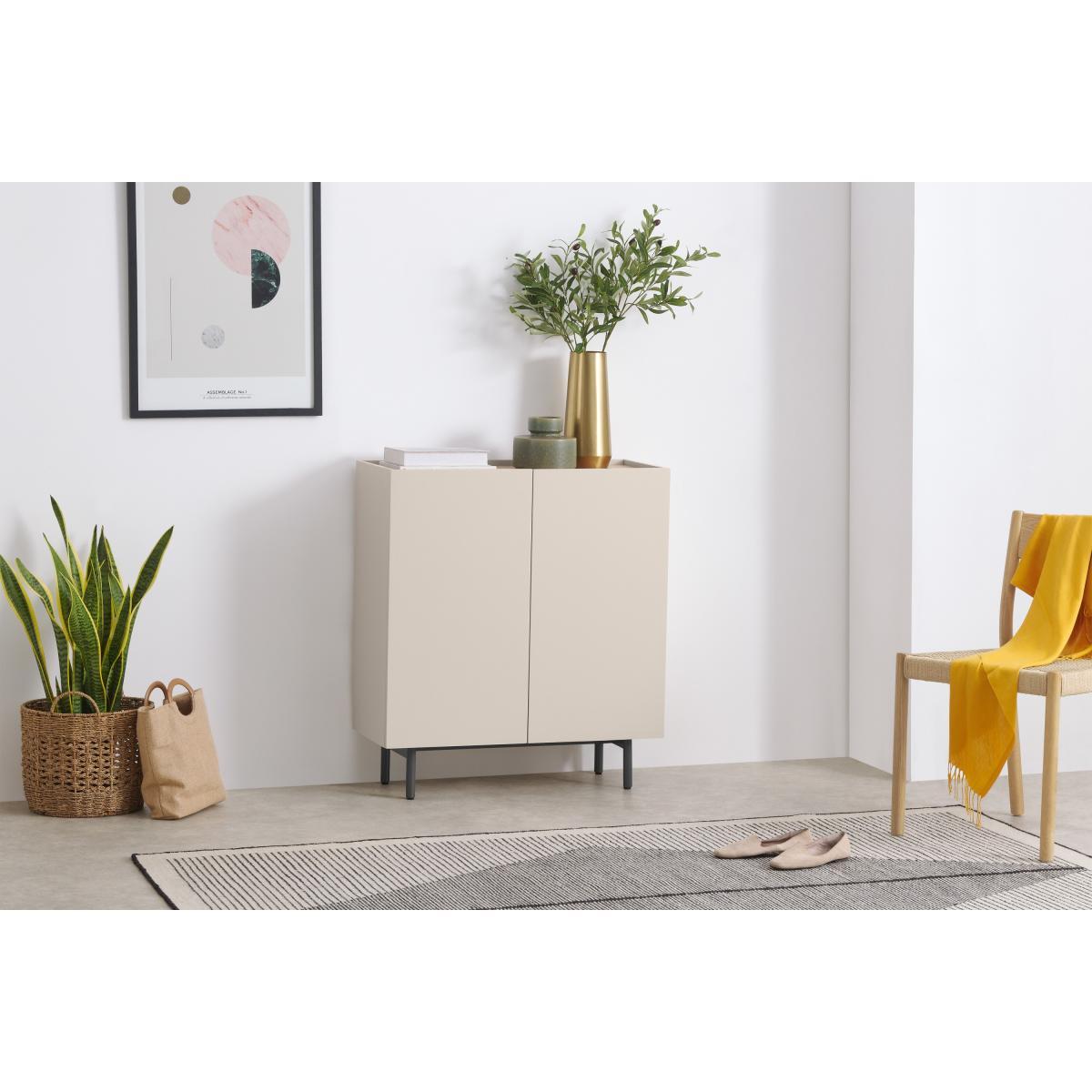 Mino Hallway Storage, Oak & Alabaster Beige – image 4