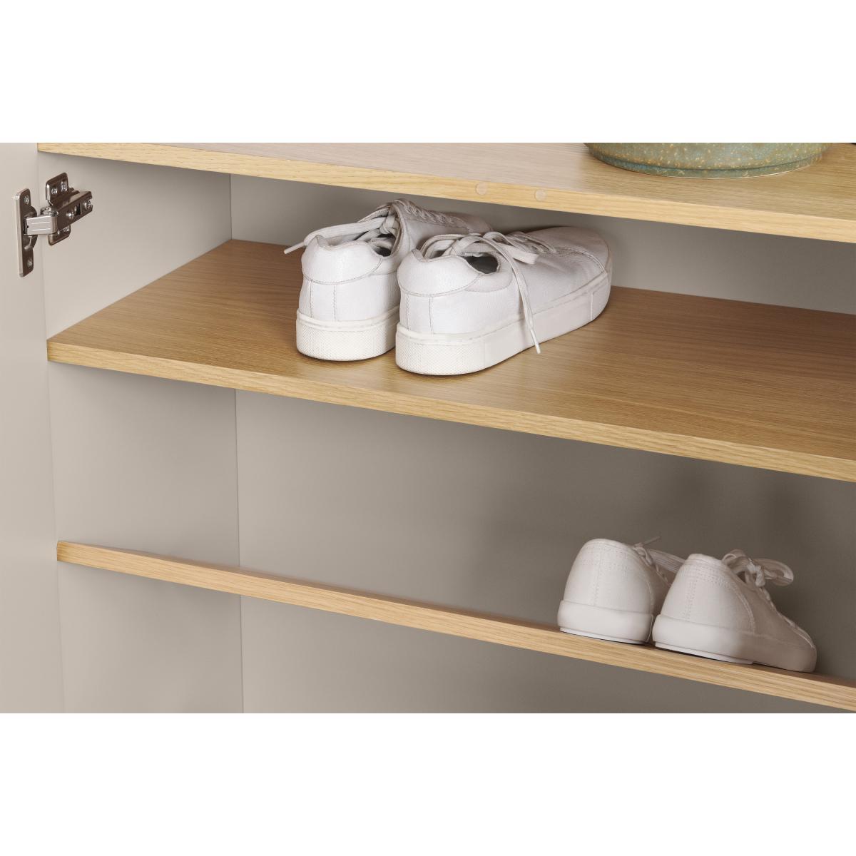 Mino Hallway Storage, Oak & Alabaster Beige – image 5