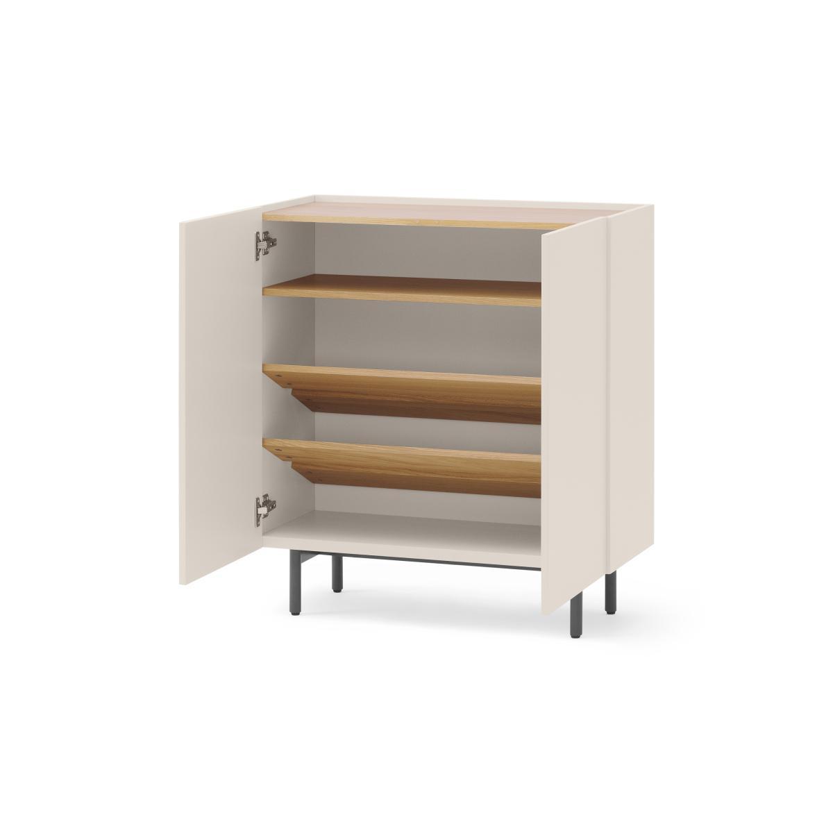 Mino Hallway Storage, Oak & Alabaster Beige – image 6