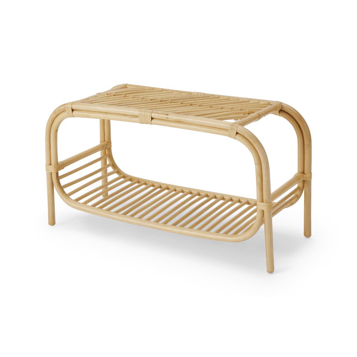 Bianca Rattan Shoe Storage Rack, Natural – image 3