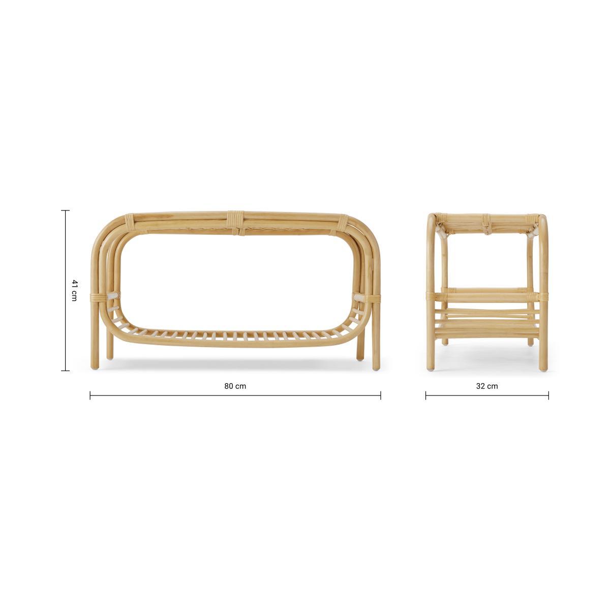 Bianca Rattan Shoe Storage Rack, Natural – image 8
