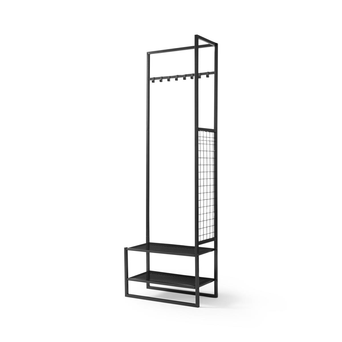 Hugin Coat Rack & Shoe Storage, Black – image 7