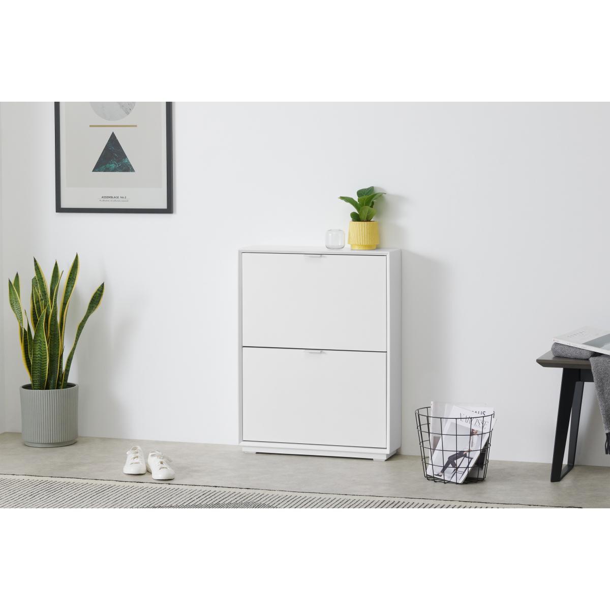 Marcell Small Shoe Storage Cabinet, White – image 4