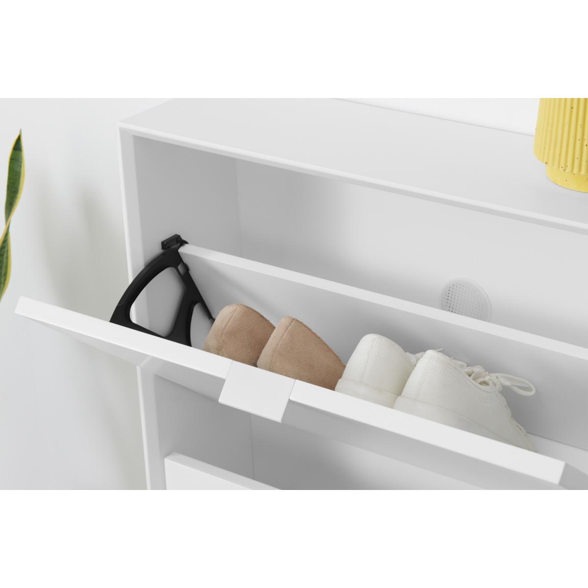 Marcell Small Shoe Storage Cabinet, White – image 5