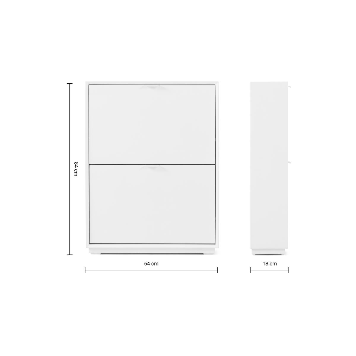 Marcell Small Shoe Storage Cabinet, White – image 8