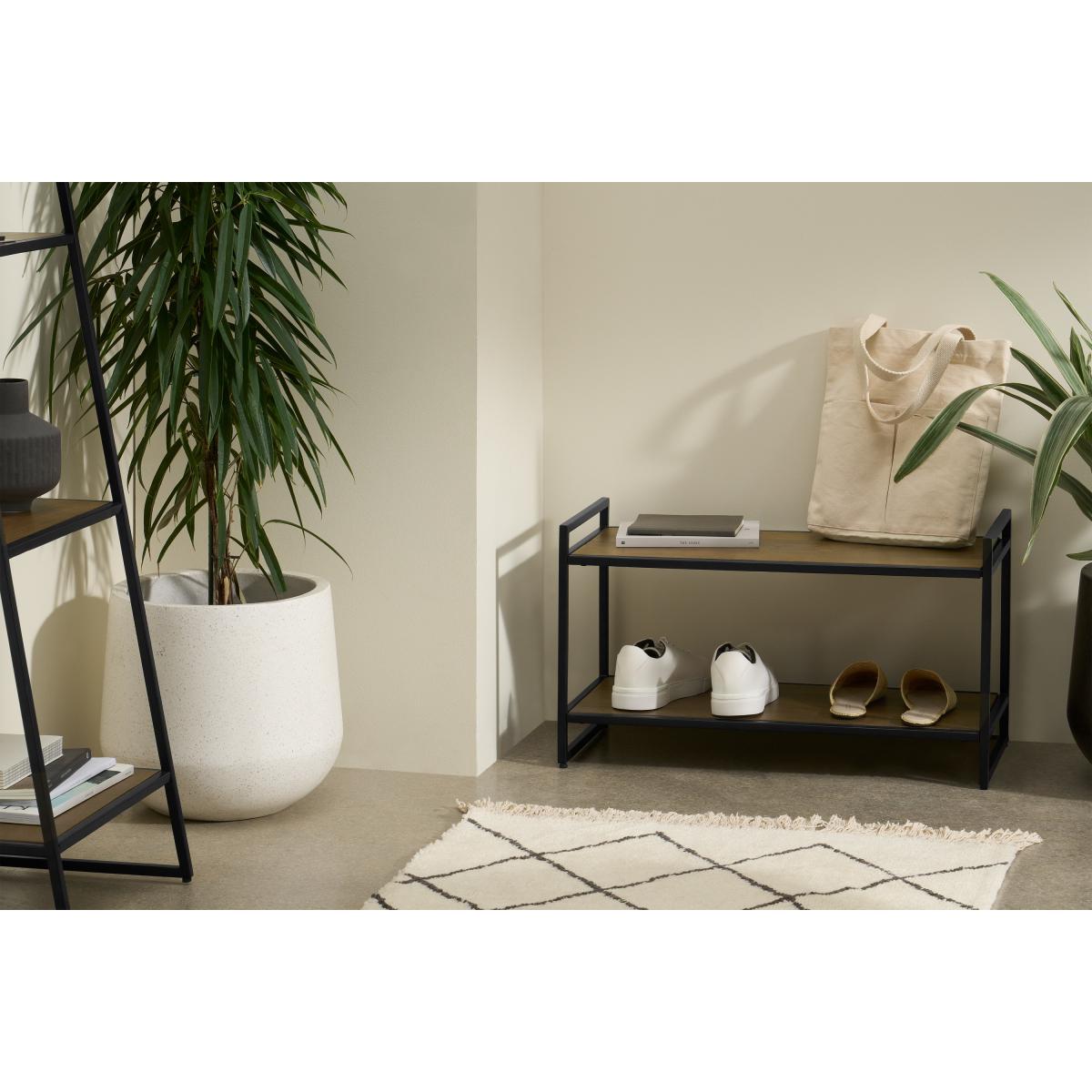 Maxine Shoe Rack, Mango Wood & Black – image 4