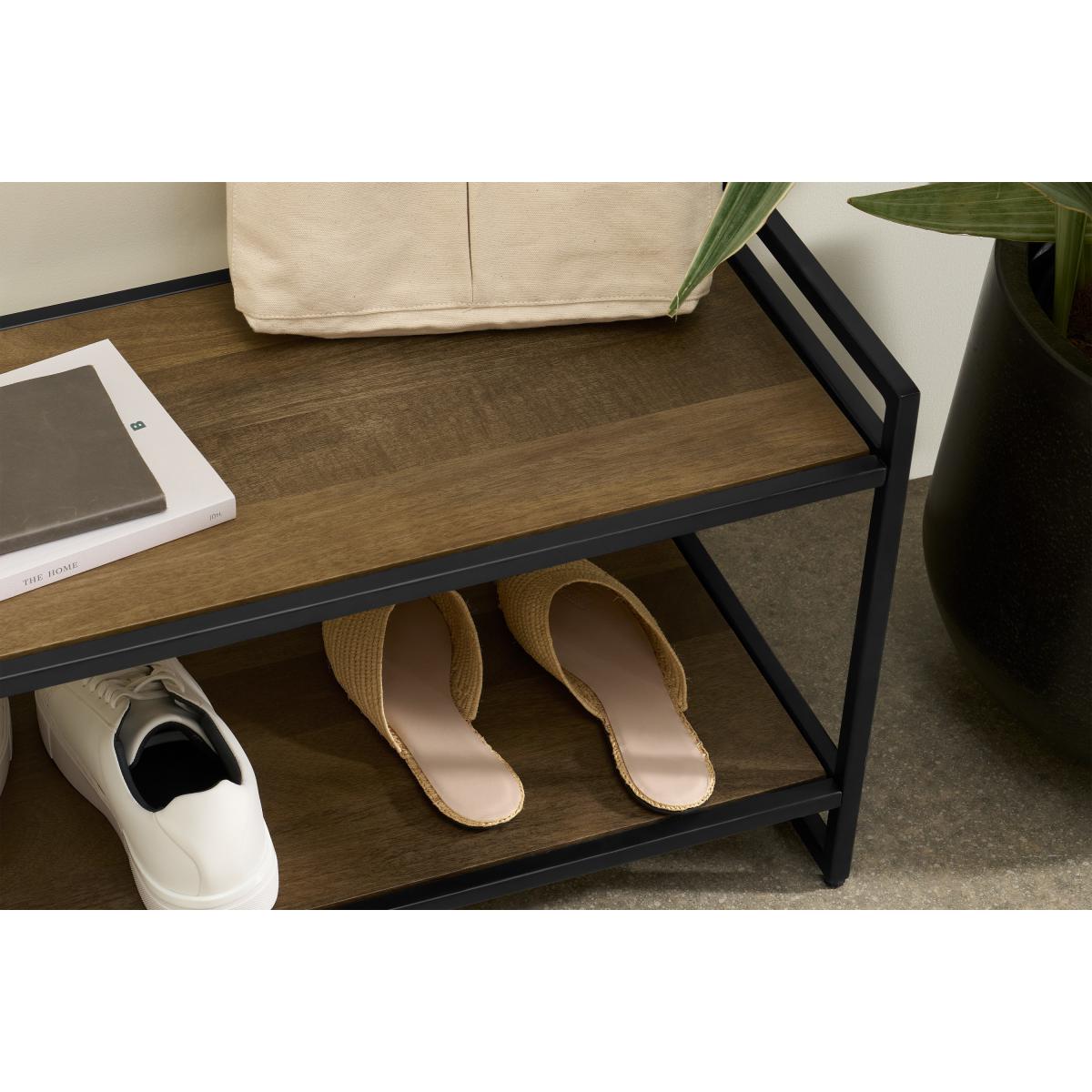 Maxine Shoe Rack, Mango Wood & Black – image 5
