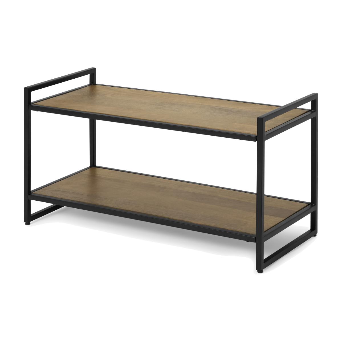 Maxine Shoe Rack, Mango Wood & Black – image 1