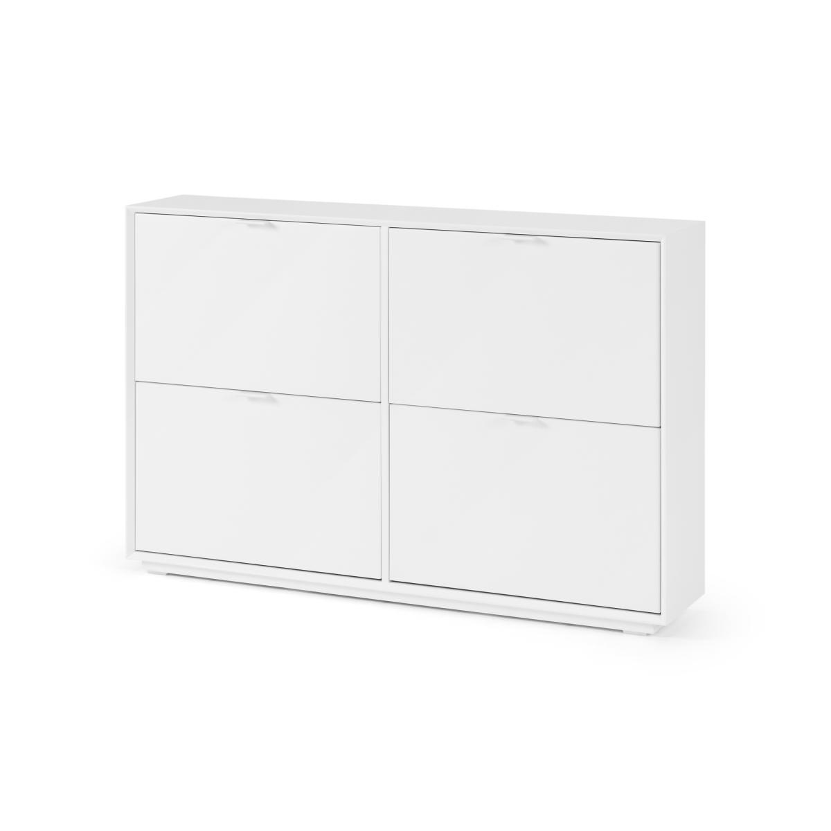 Marcell Wide Double Shoe Storage Cabinet, White – image 3