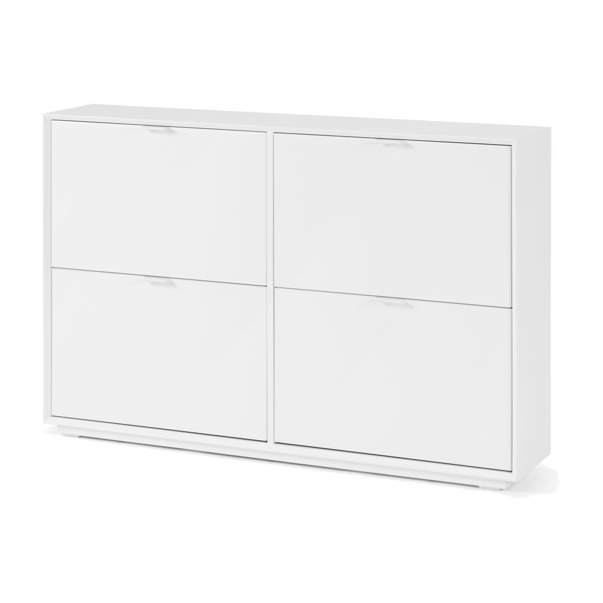 Marcell Wide Double Shoe Storage Cabinet, White – image 1