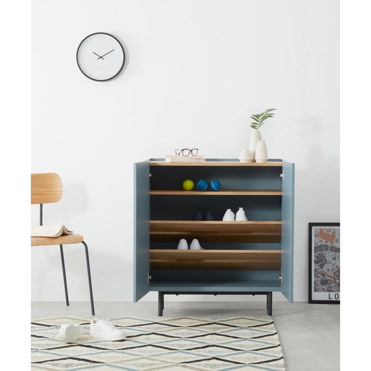 Mino Hallway Storage, Oak & Blue – image 3