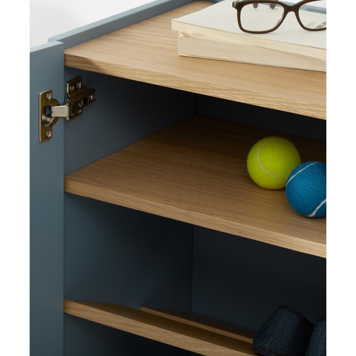 Mino Hallway Storage, Oak & Blue – image 6