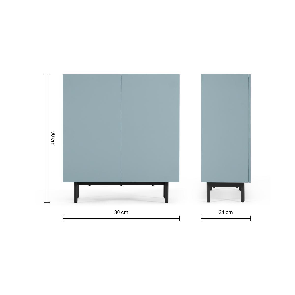 Mino Hallway Storage, Oak & Blue – image 9