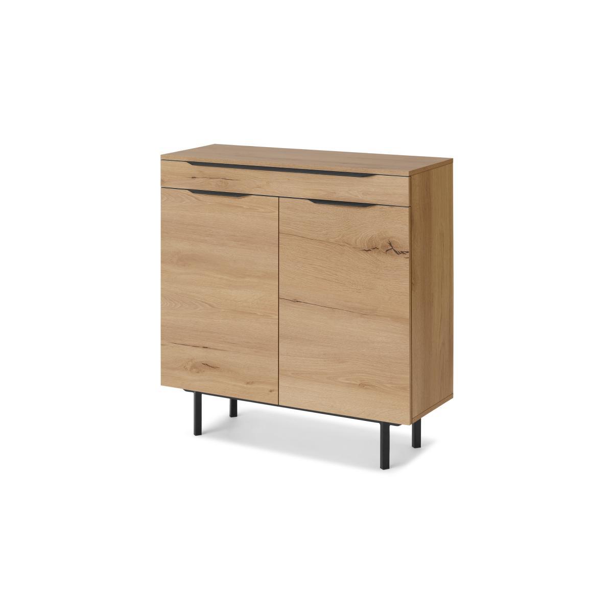 Damien Shoe Storage, Distressed Oak Effect & Black – image 3