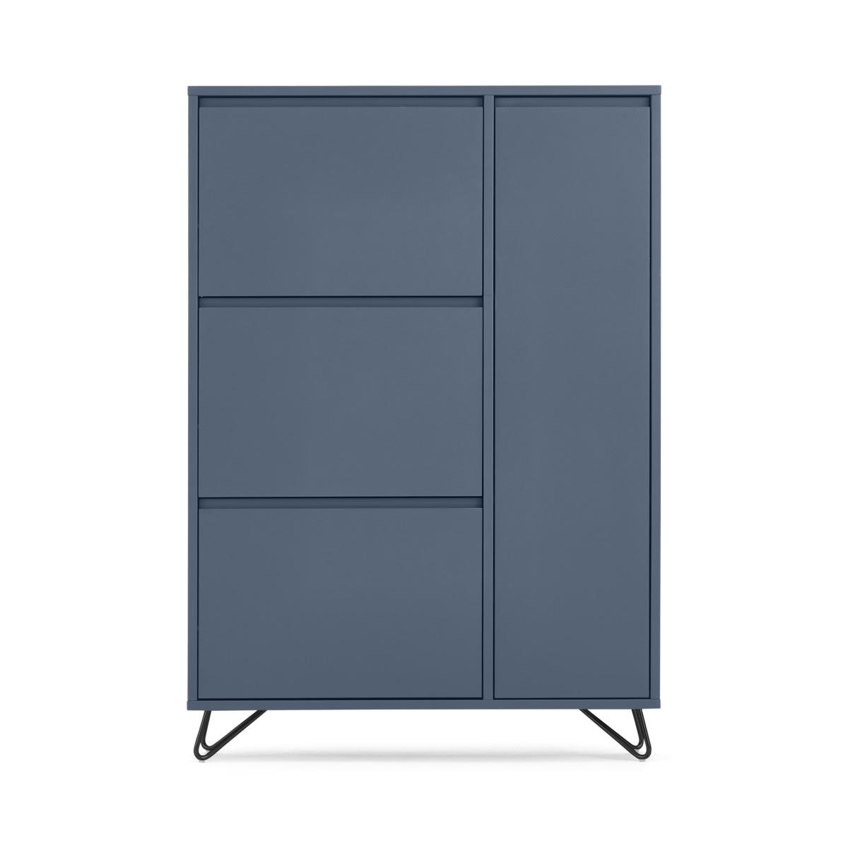 Elona Shoe Storage, Slate Blue & Black – image 2