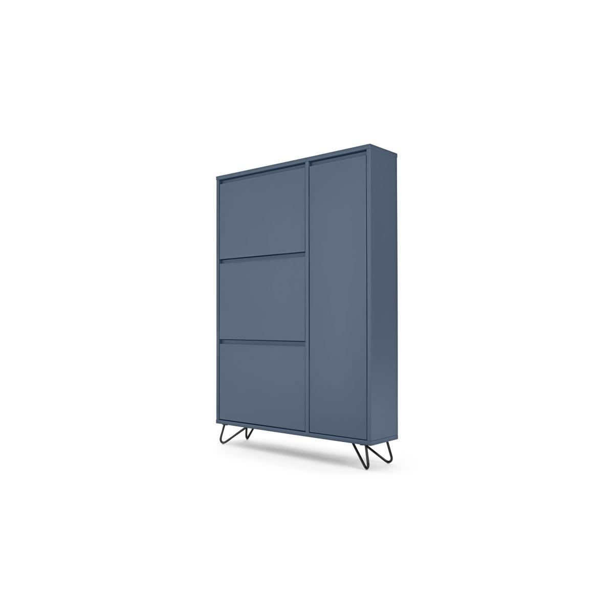 Elona Shoe Storage, Slate Blue & Black – image 3