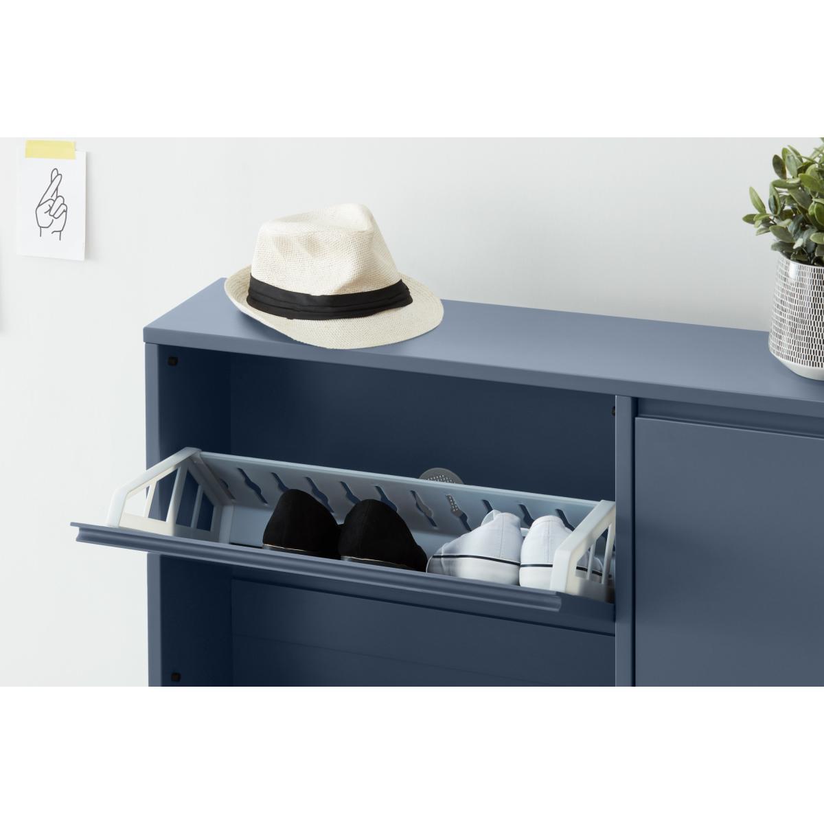 Elona Shoe Storage, Slate Blue & Black – image 5