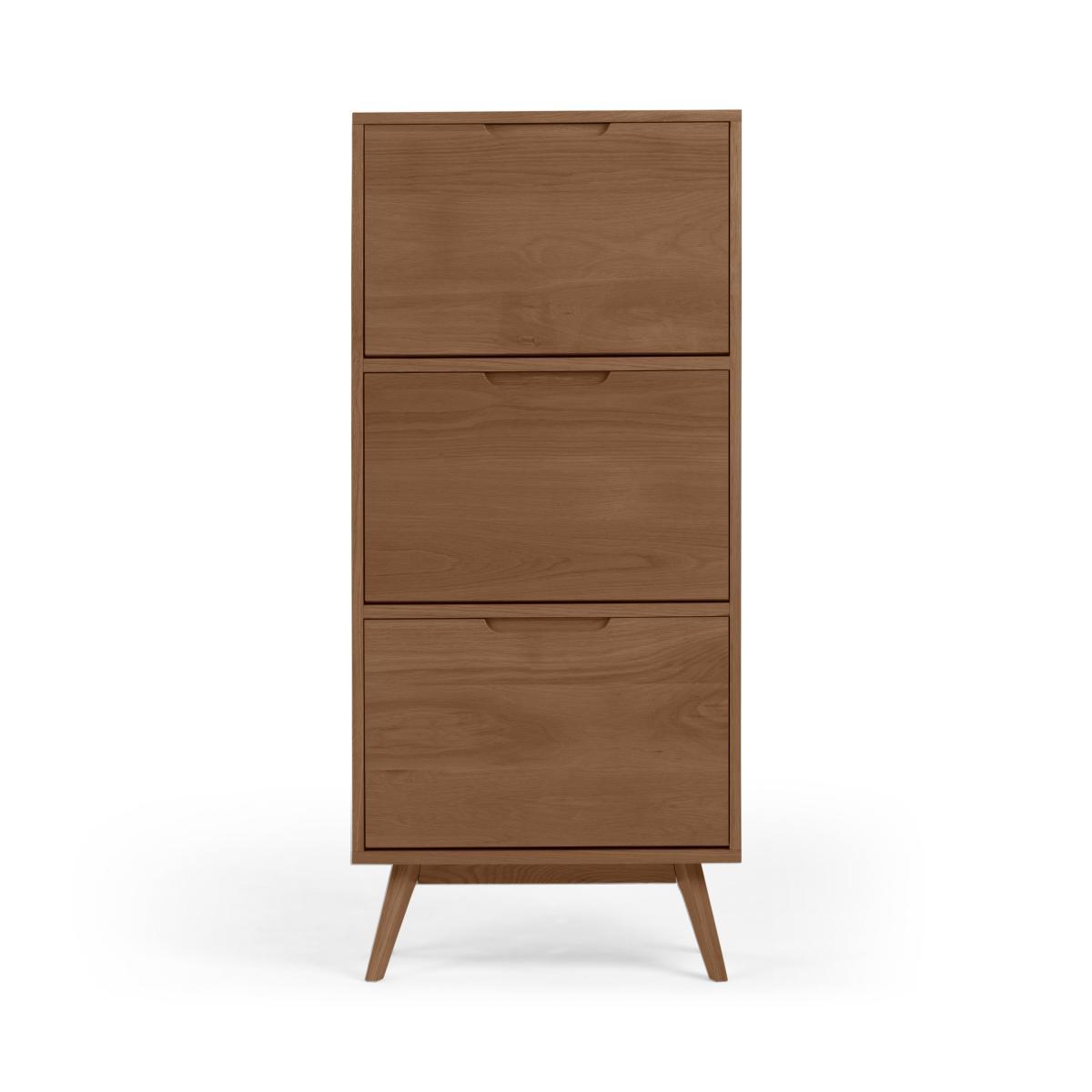 Jenson Shoe Storage Cabinet, Dark Stain Oak – image 2