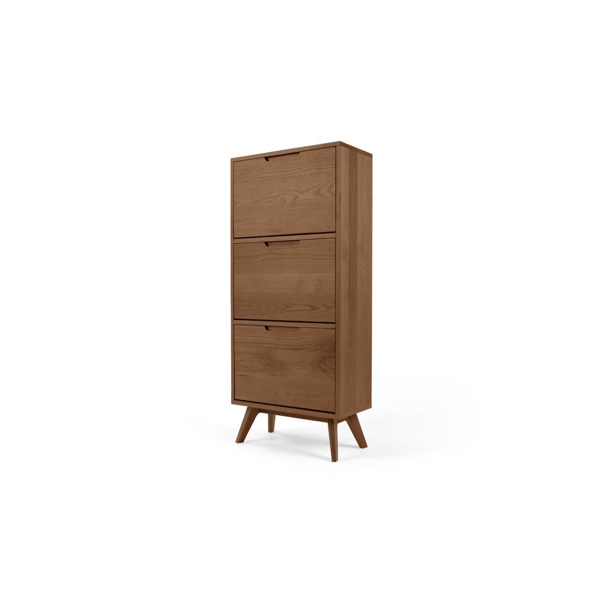Jenson Shoe Storage Cabinet, Dark Stain Oak – image 3