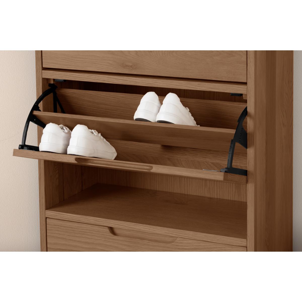 Jenson Shoe Storage Cabinet, Dark Stain Oak – image 5