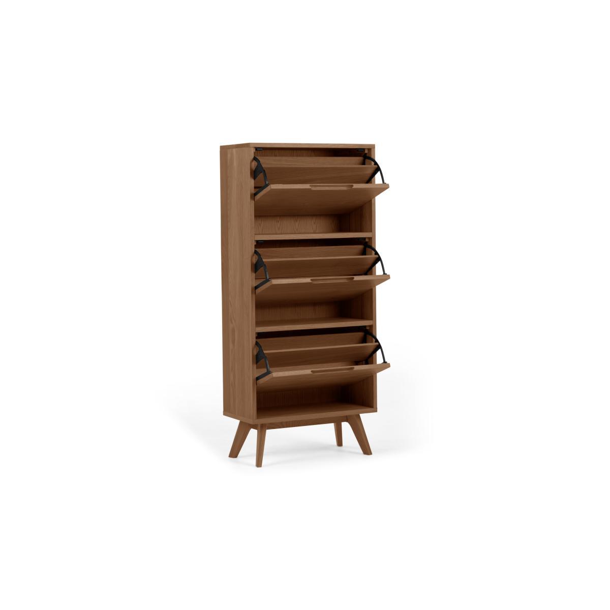 Jenson Shoe Storage Cabinet, Dark Stain Oak – image 6