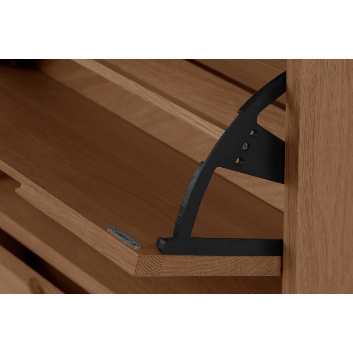Jenson Shoe Storage Cabinet, Dark Stain Oak – image 7