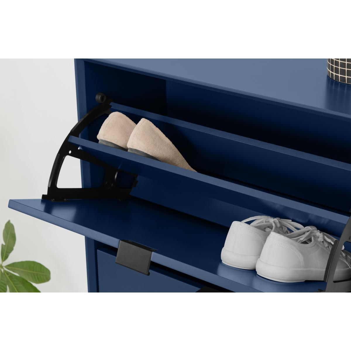 Marcell Double Shoe Storage Cabinet, Deep Blue – image 5