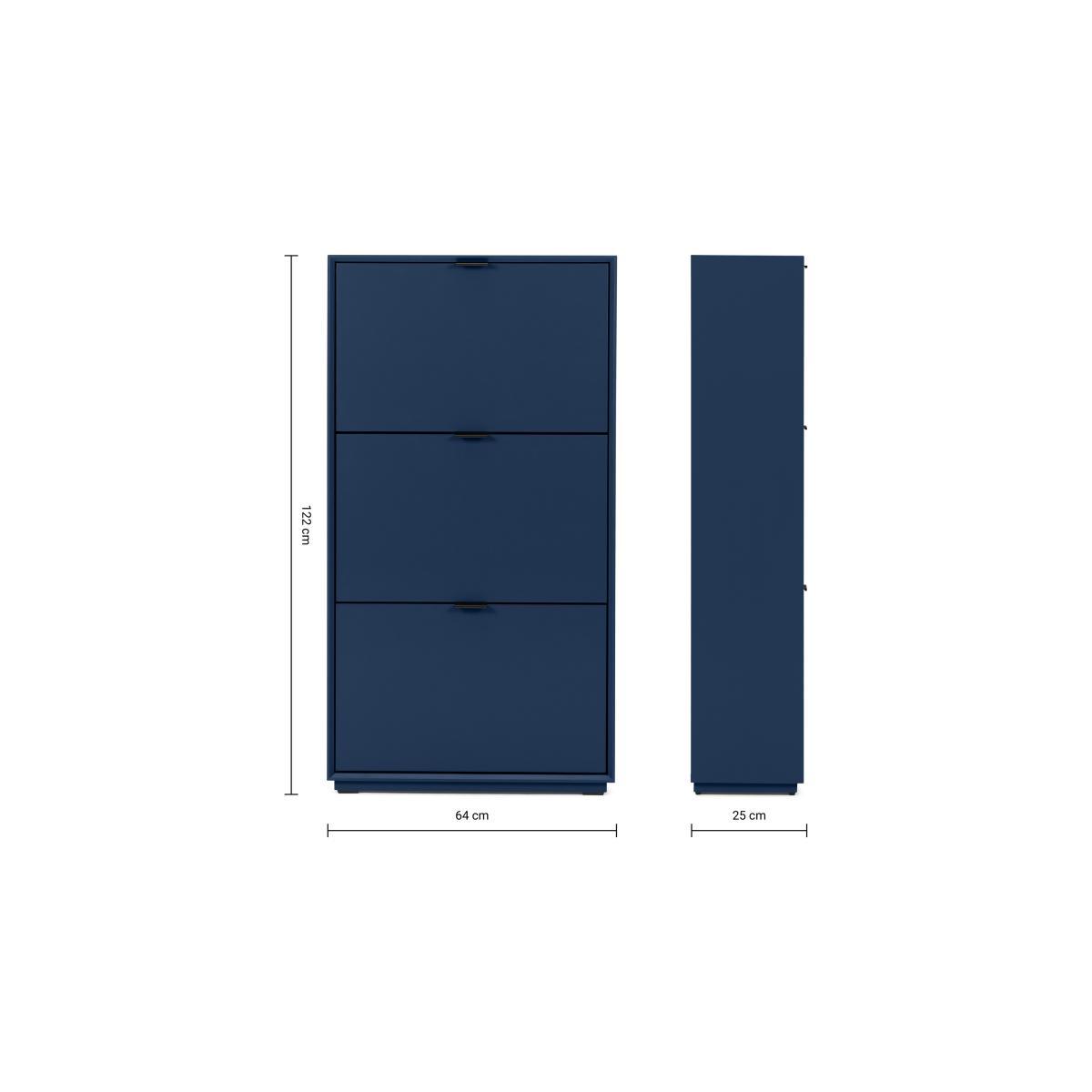 Marcell Double Shoe Storage Cabinet, Deep Blue – image 8