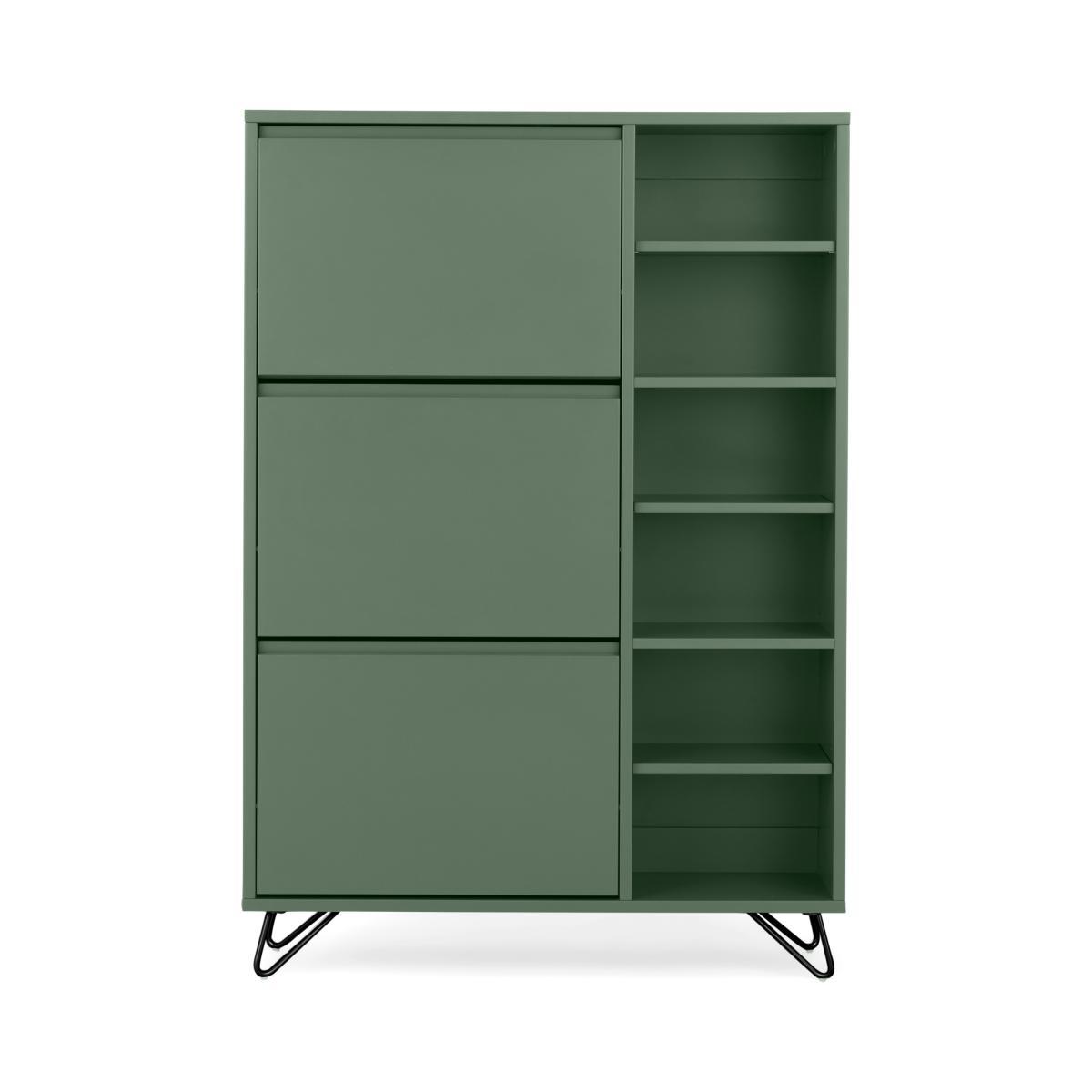 Elona Double Shoe Storage, Fern Green & Black – image 2