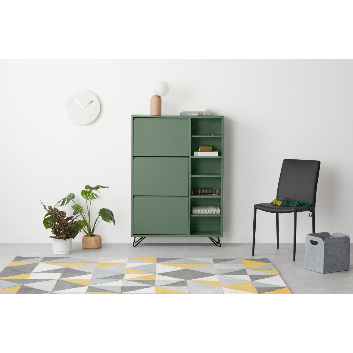 Elona Double Shoe Storage, Fern Green & Black – image 4