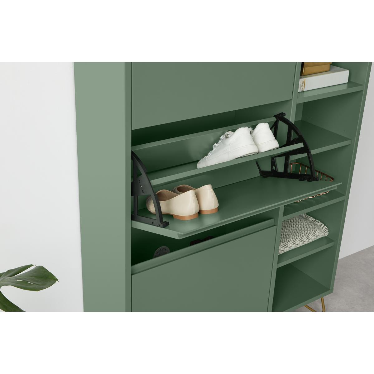 Elona Double Shoe Storage, Fern Green & Black – image 7