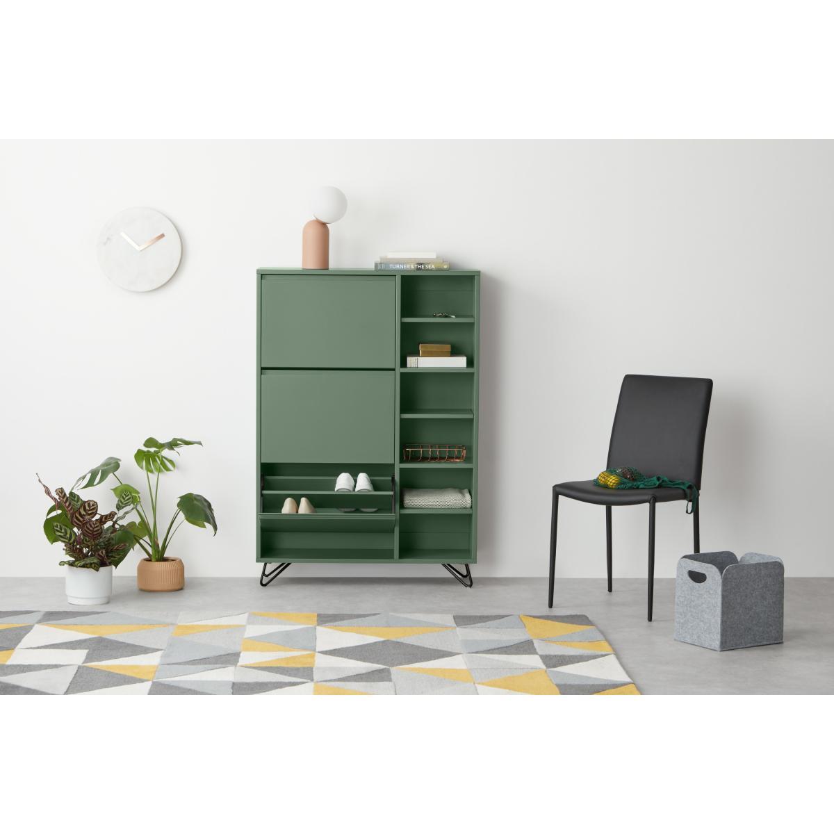 Elona Double Shoe Storage, Fern Green & Black – image 8