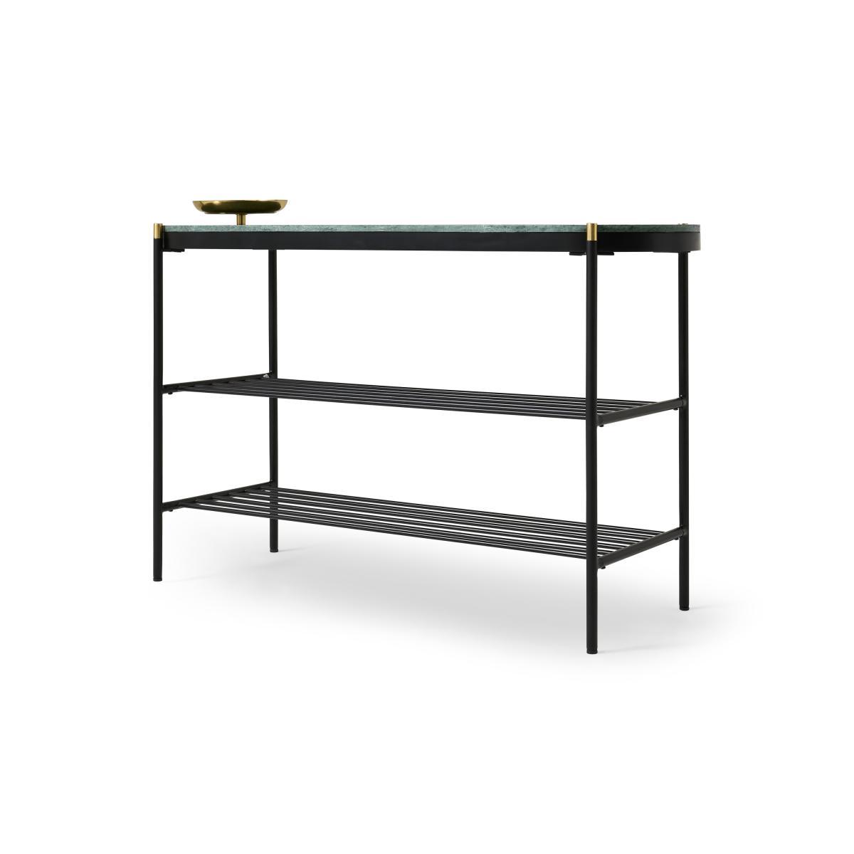 Masa Shoe Storage Console, Green Marble & Brass – image 3