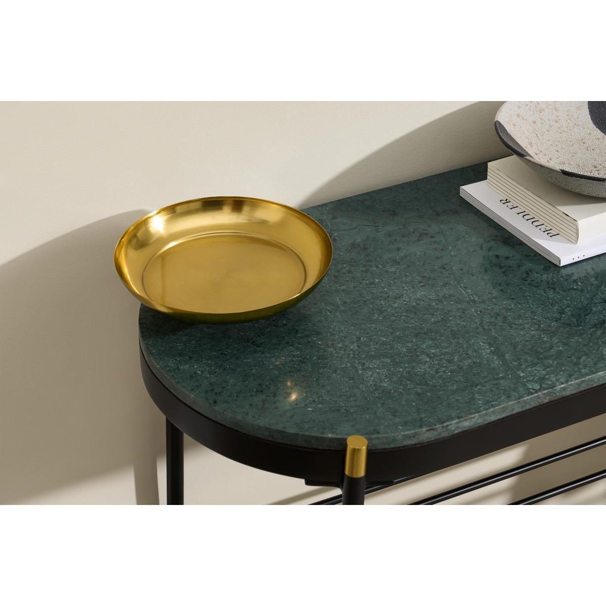Masa Shoe Storage Console, Green Marble & Brass – image 5