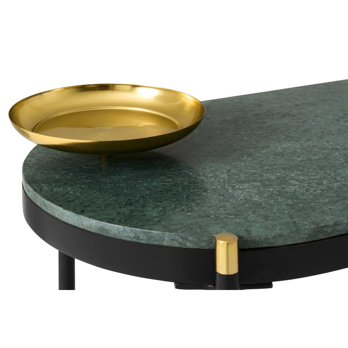 Masa Shoe Storage Console, Green Marble & Brass – image 6