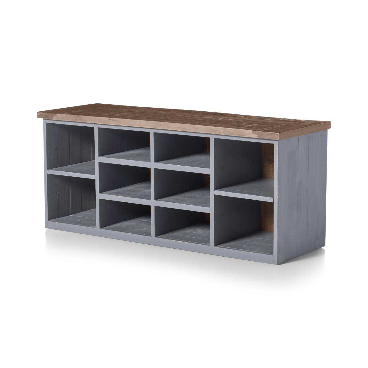 Iona Hallway Storage, Grey and Pine – image 3