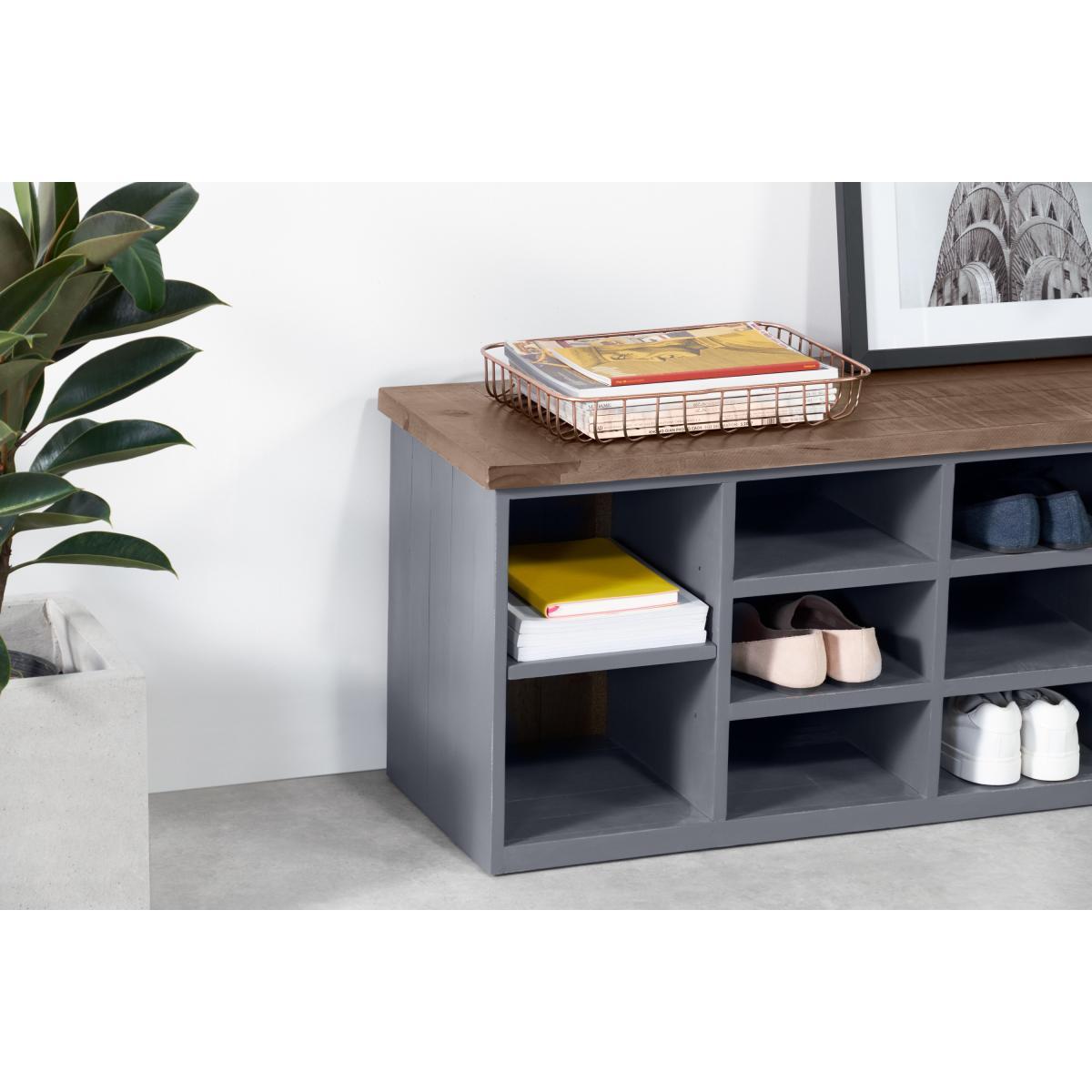 Iona Hallway Storage, Grey and Pine – image 7