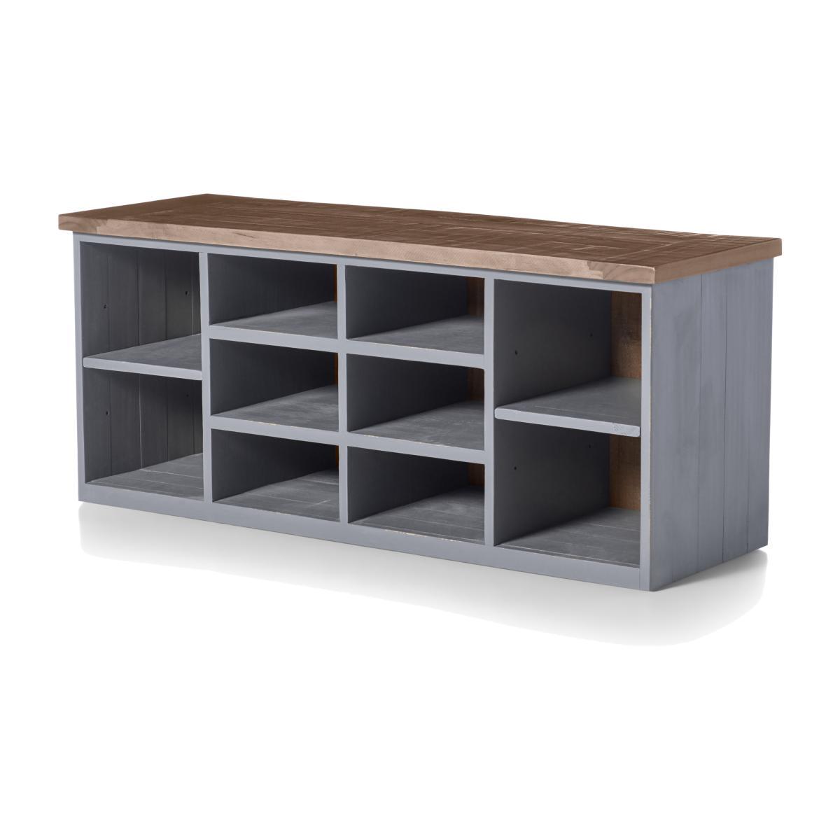 Iona Hallway Storage, Grey and Pine – image 1