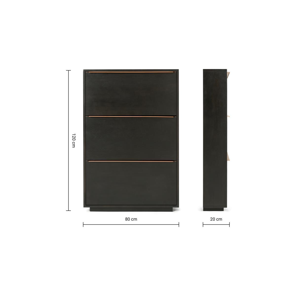 Anderson Shoe Storage, Mocha Mango Wood & Copper – image 8