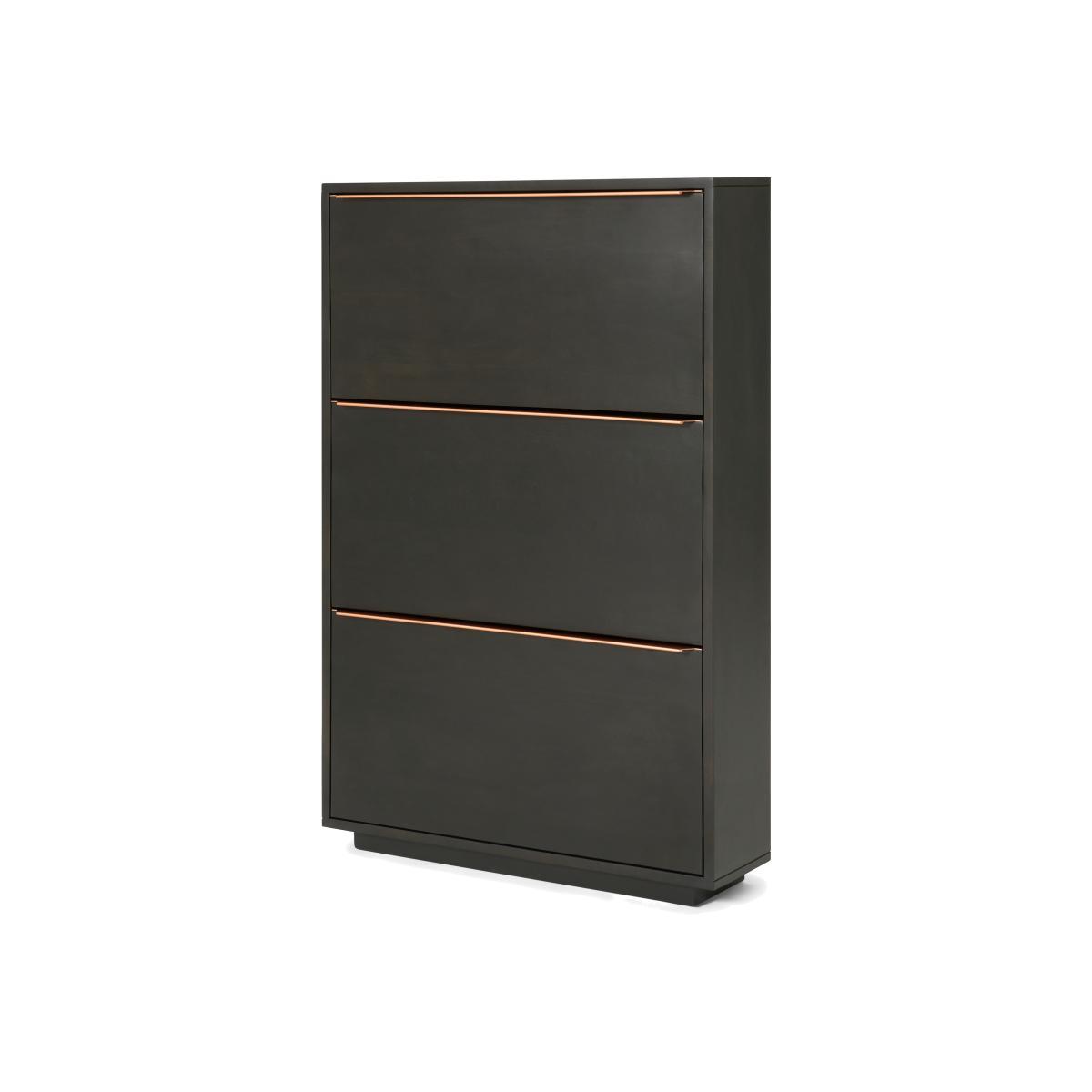 Anderson Shoe Storage, Mocha Mango Wood & Copper – image 1